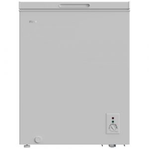 MIKA Chest Freezer, 142L, White Inner, Silver Grey