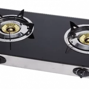 Von VCT2BWGG Table Top 2 Brass Burner - Glass