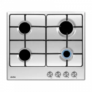 Simfer H6400VGRIM 4 Gas Hob - Inox