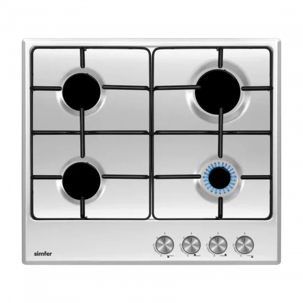 Simfer H6400VGRIM 4 Gas Hob - Inox