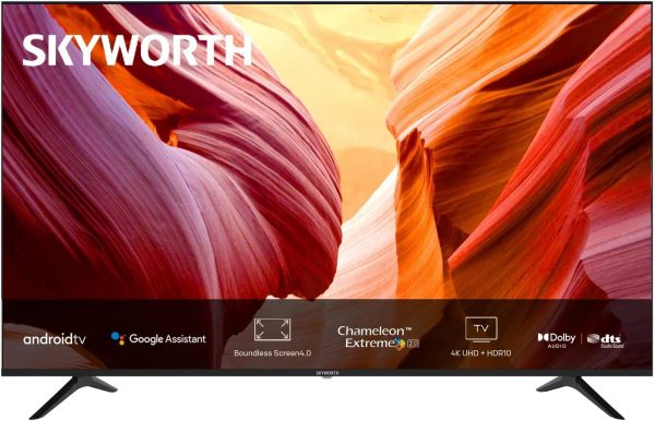 Skyworth 50 inch 4K Smart TV with  Compatibility, Android11.0, HDR10, Dolby Vision, Google Assistant and Chromecast Built-in, Game Mode