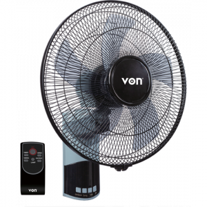 Von VFW-6605-DJK 16" Wall Fan, 60W - Black