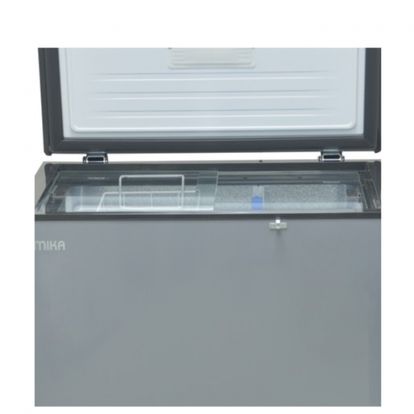 MIKA Chest Freezer, 141L, Aluminium Inner, Dark Grey - Image 2