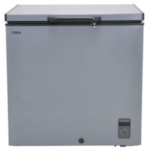 MIKA Chest Freezer, 197L, Aluminium Inner, Dark Grey