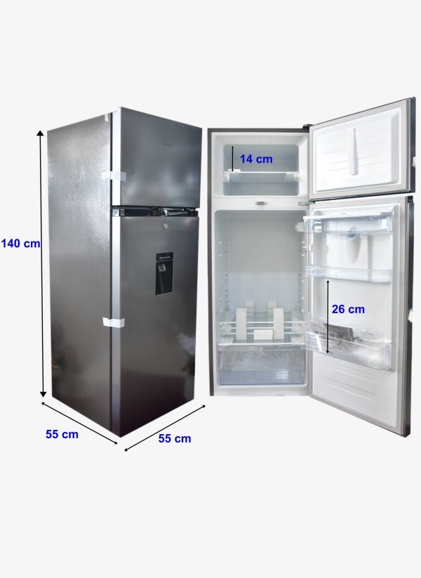 Hisense RD27 2-Door Top Freezer Refrigerator with Water Dispenser, Defrost, Silver, RD-27DR