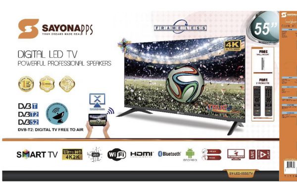Sayona 55” inch smart tv