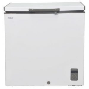 MIKA Chest Freezer, 197L, White Inner, White Grey