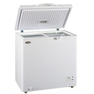 MIKA Chest Freezer, 150L, Aluminium Inner, White