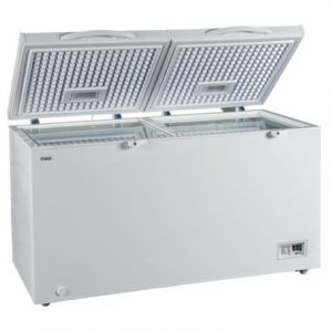 MIKA Chest Freezer, 410L, Aluminium Inner, White