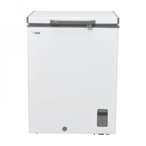 MIKA Chest Freezer, 141L, White Inner, White Grey