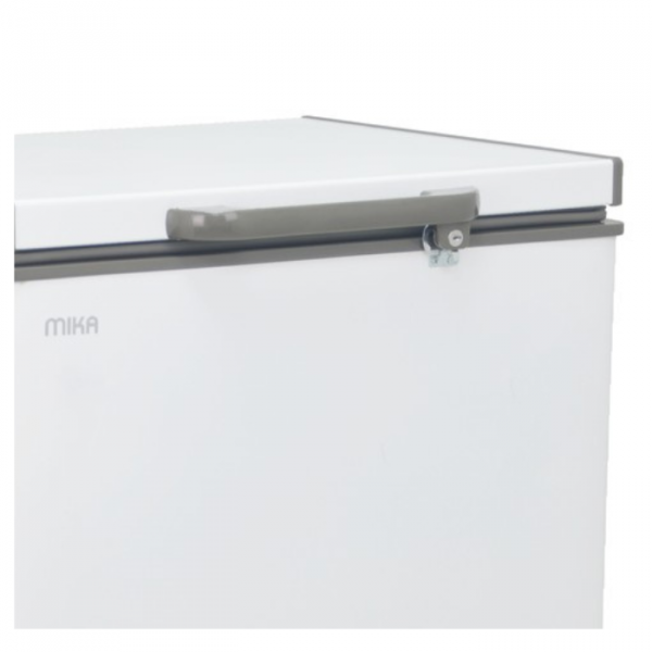 MIKA Chest Freezer, 141L, White Inner, White Grey - Image 3
