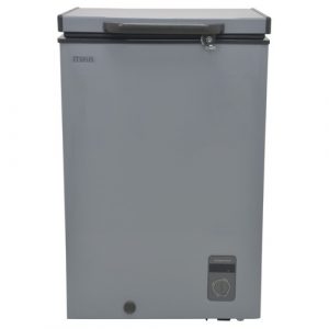 MIKA Chest Freezer, 95L, Aluminum Inner, Dark Grey