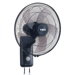 Von VFW-6555-MJK 16" Wall Fan, 55W - Black