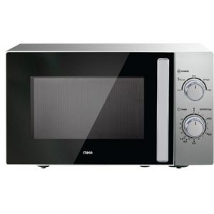 MIKA Microwave Oven, 20L, Manual, Solo, Silver