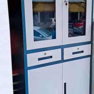 HALF GLASS METAL CABINET 2m