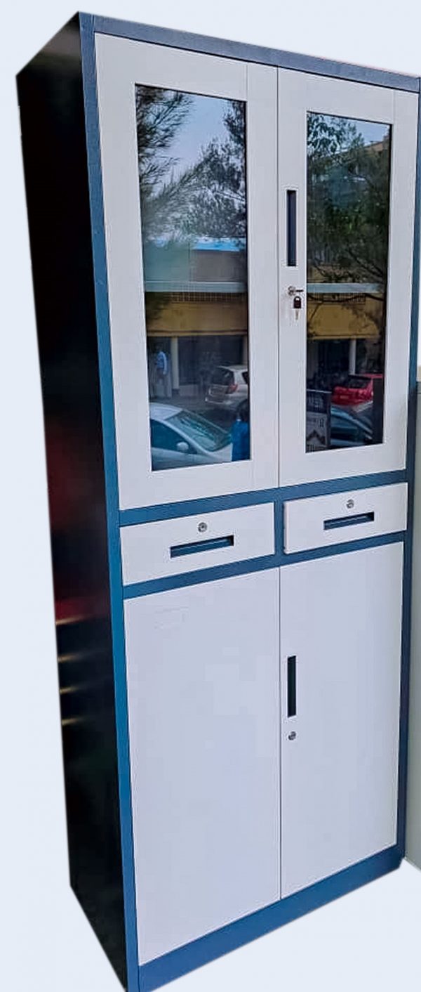 HALF GLASS METAL CABINET 2m