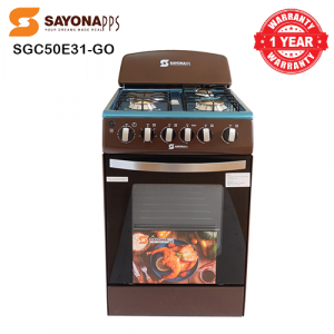 Free Standing Electric Gas Cooker + Gas Oven 50*55 (SGC 50E31- COFFEE BROWN)