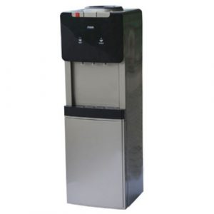 MIKA Water Dispenser, Standing, Hot, Normal & Cold (3 Taps),With Cabinet, Refrigerator, Silver & Dark
