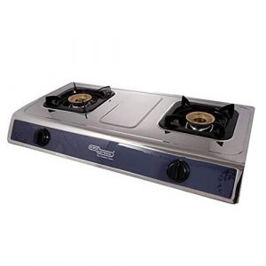 Super General Table Top Gas Stove Cooker With 2 Gas Burner, (SGB2051SS) High Quality Stainless Steel