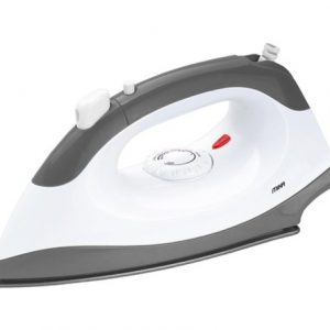 MIKA Dry Iron, Non-stick Soleplate, White & Grey