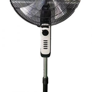 MIKA Stand Fan, 18", Black & Silver