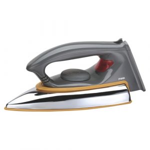 MIKA Dry Iron, Pro Glide Ceramic Soleplate, Grey & Yellow