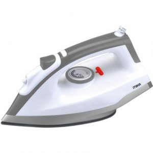 MIKA Dry Iron With Spray, Ceramic Soleplate, White & Grey