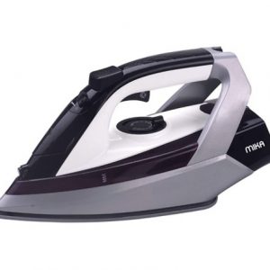 MIKA Steam Iron, Ceramic Soleplate, White, Purple & Black