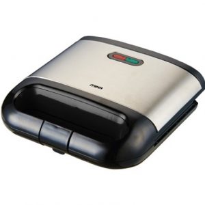 MIKA Sandwich Maker, 2 Slice, 750W, Black & SS