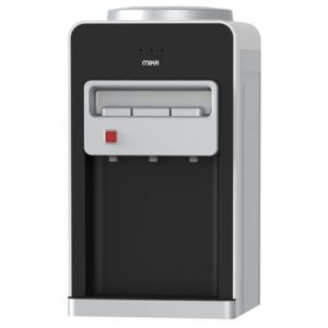 MIKA Water Dispenser, Table Top, Hot, Normal & Electric Cooling (3 Taps), Silver & Black
