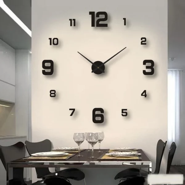 DIY Wall Clock Wall Decal Home Silent Clock Living Room Office Wall Decoration