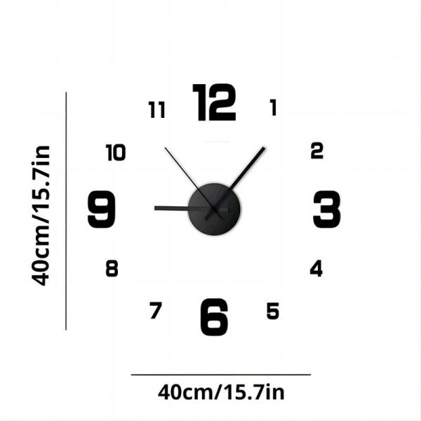 DIY Wall Clock Wall Decal Home Silent Clock Living Room Office Wall Decoration - Image 2