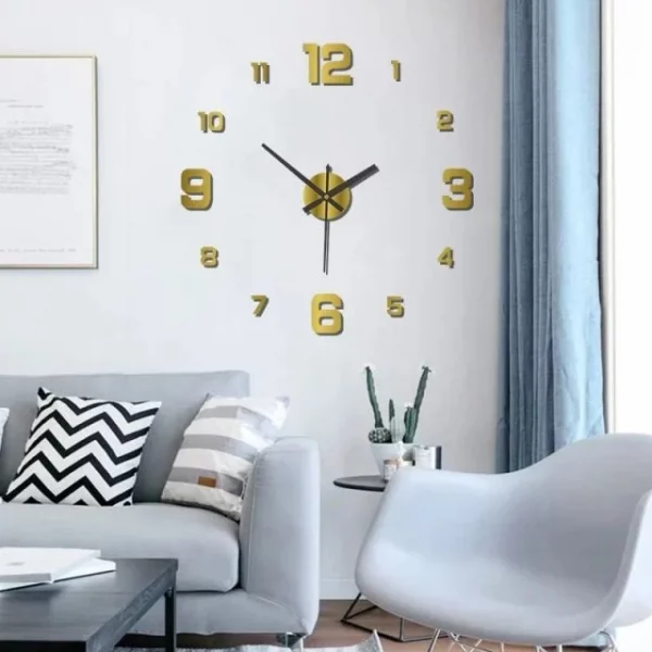 DIY Wall Clock Wall Decal Home Silent Clock Living Room Office Wall Decoration - Image 4