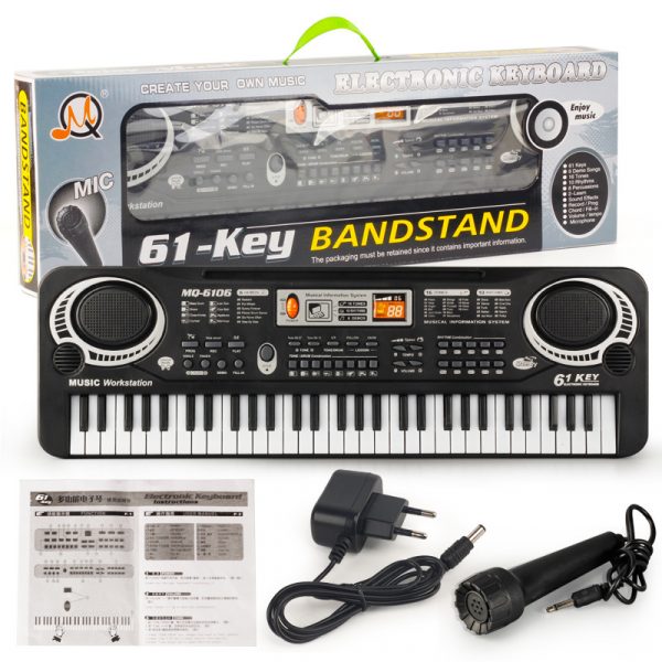 61 Keys Piano Digital Music Electronic Keyboard KeyBoard Black Electric Piano Kids Gift with microphone Keyboard instrument HOT! - Image 3