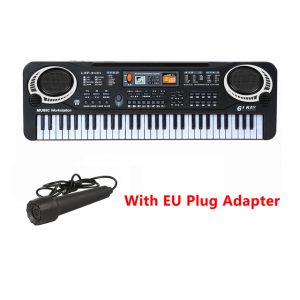 61 Keys Piano Digital Music Electronic Keyboard KeyBoard Black Electric Piano Kids Gift with microphone Keyboard instrument HOT!