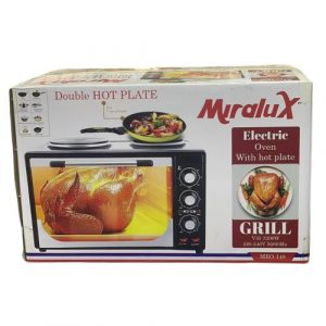 Miralux 30L Electric Oven With Hotplate MEO-148 - Black