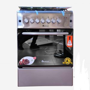 BLUEFRAME Inox Gas cooker S6031ER-I 60*60 size, 3gas +1 electric, Rotisserie
