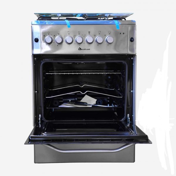 BLUEFRAME Inox Gas cooker S6031ER-I 60*60 size, 3gas +1 electric, Rotisserie - Image 2
