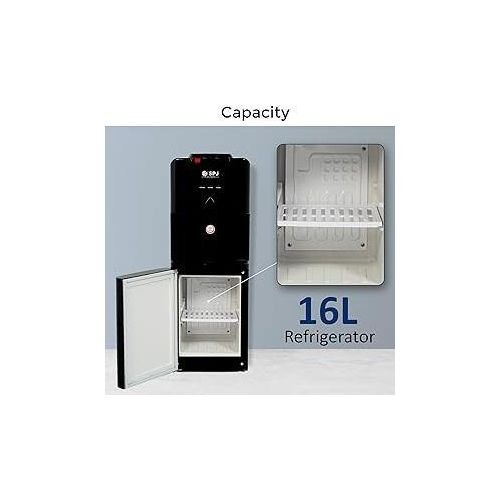 SPJ Hot and Cold water dispenser 3 Tapes and Fridge Compartment,Fresh water_ grey/ Black. - Image 3